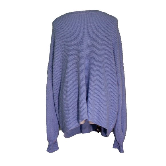 Shein Oversized Acrylic Powder Blue Sweater sz lg - Picture 3 of 5
